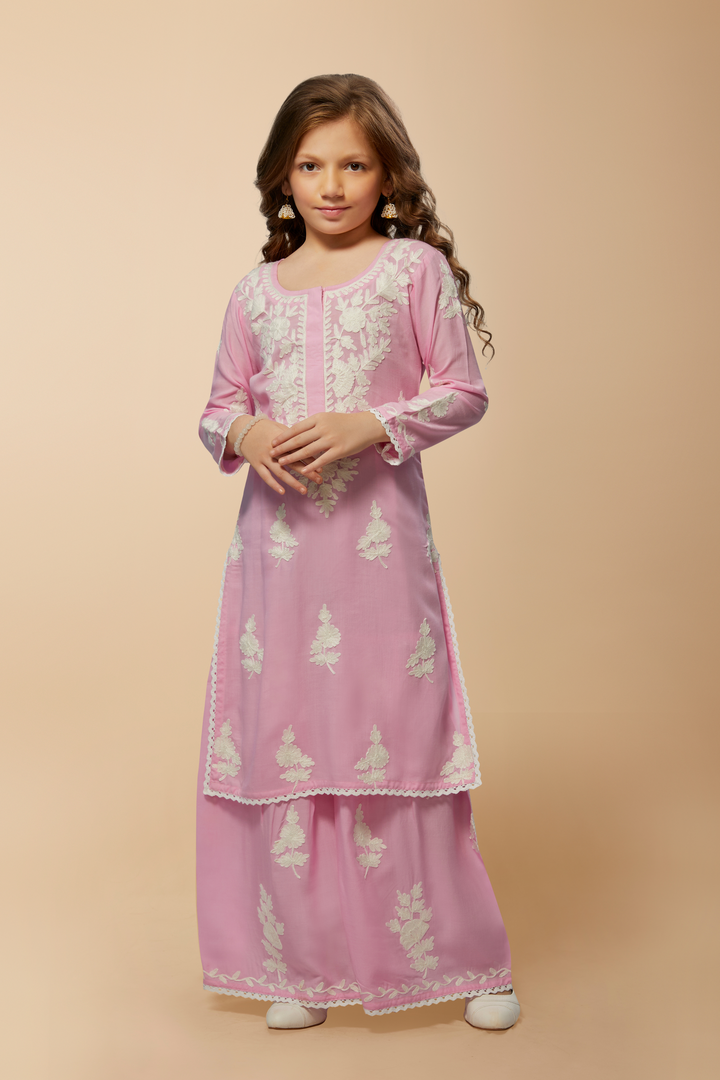 Children's Anisha Chikankari Suit (without Dupatta) - minazthelabel