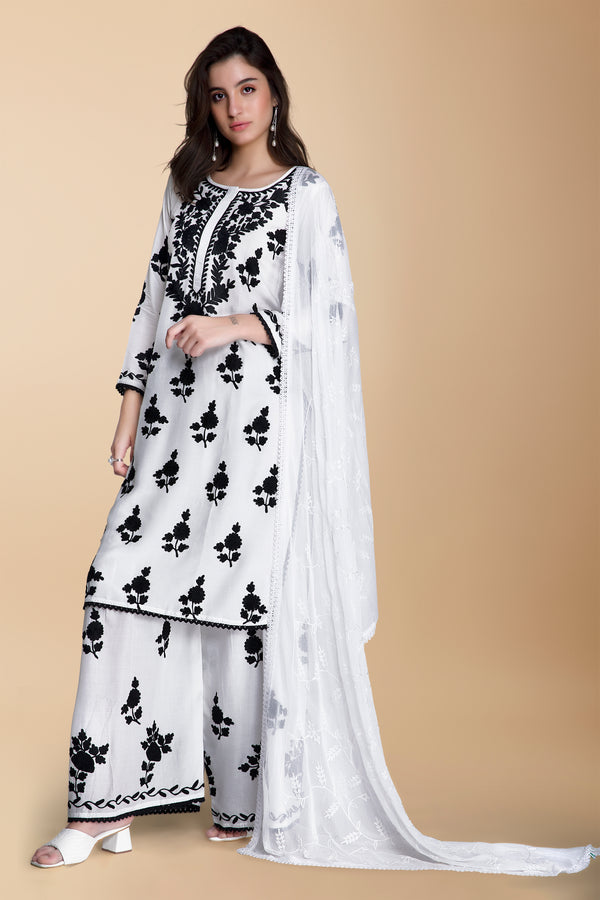 Shriya Dupatta - Mul Cotton with Embroidery - minazthelabel