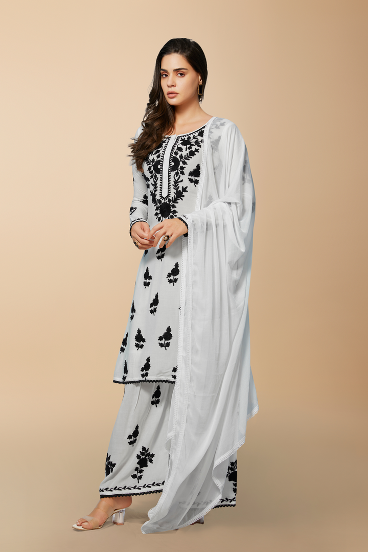 Sara Dupatta - Chiffon with Lace - minazthelabel