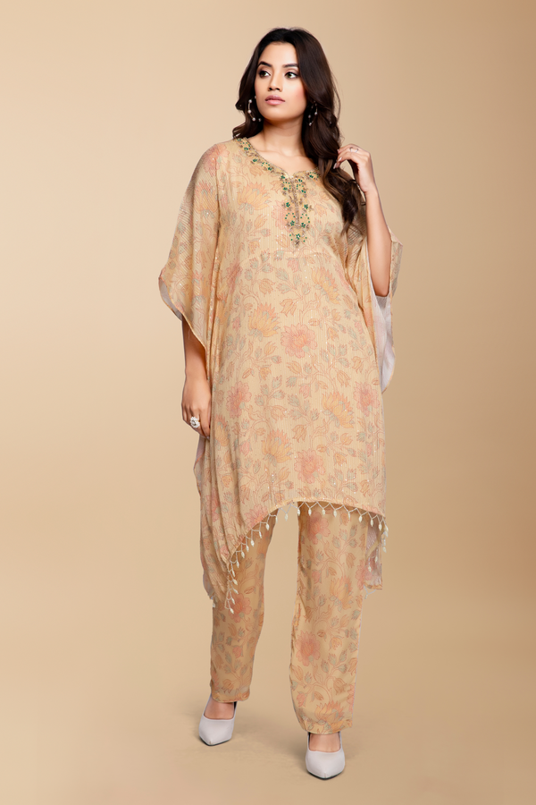 Anvi Kaftan Cord Set - minazthelabel