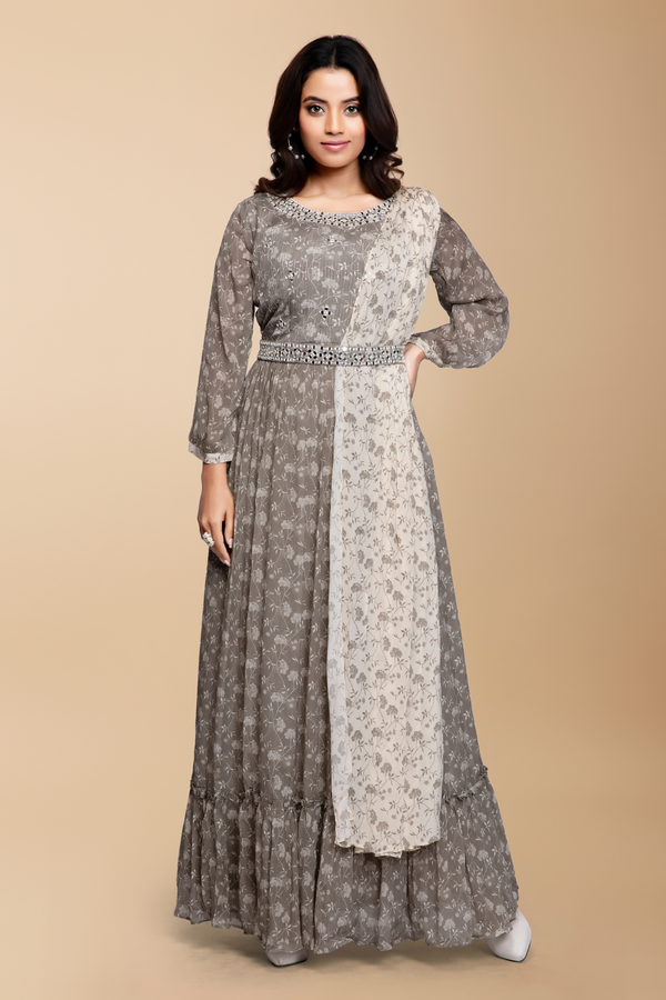 Rahi Long Formal Dress (Chinnon) - minazthelabel