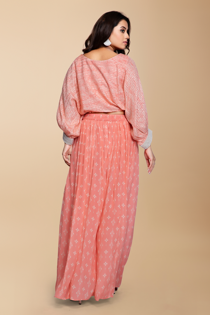 Ruhi Crop Set (Crepe) - minazthelabel