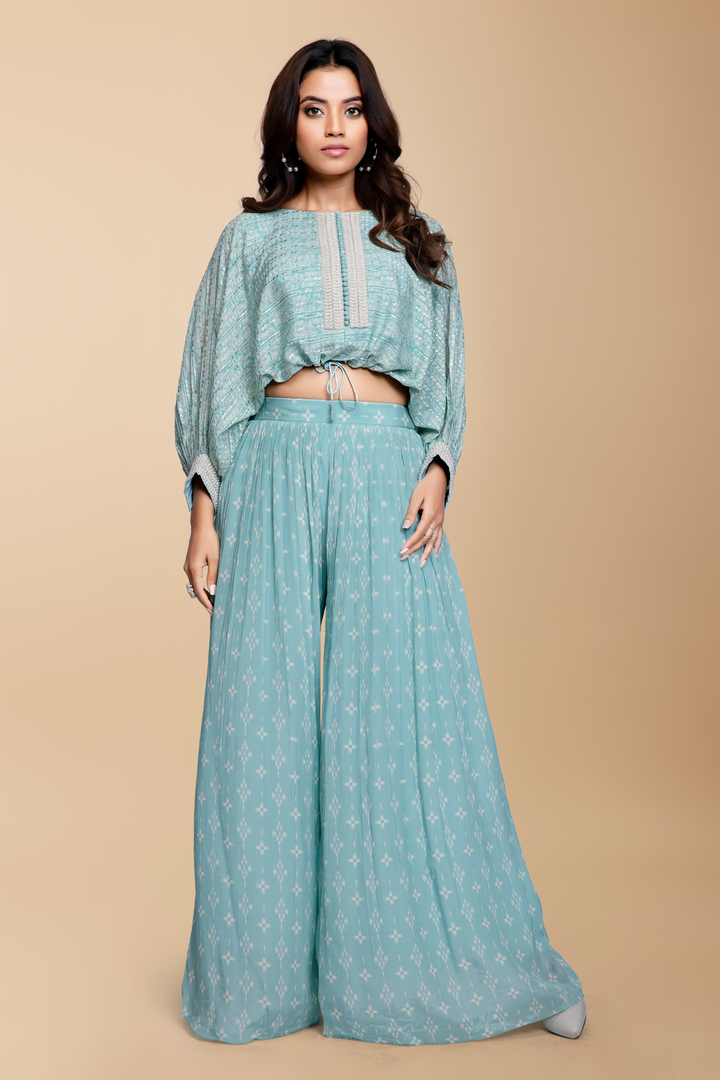 Ruhi Crop Set (Crepe) - minazthelabel