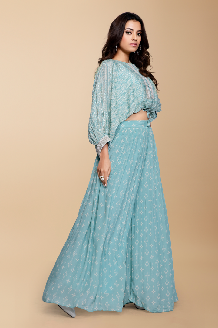 Ruhi Crop Set (Crepe) - minazthelabel