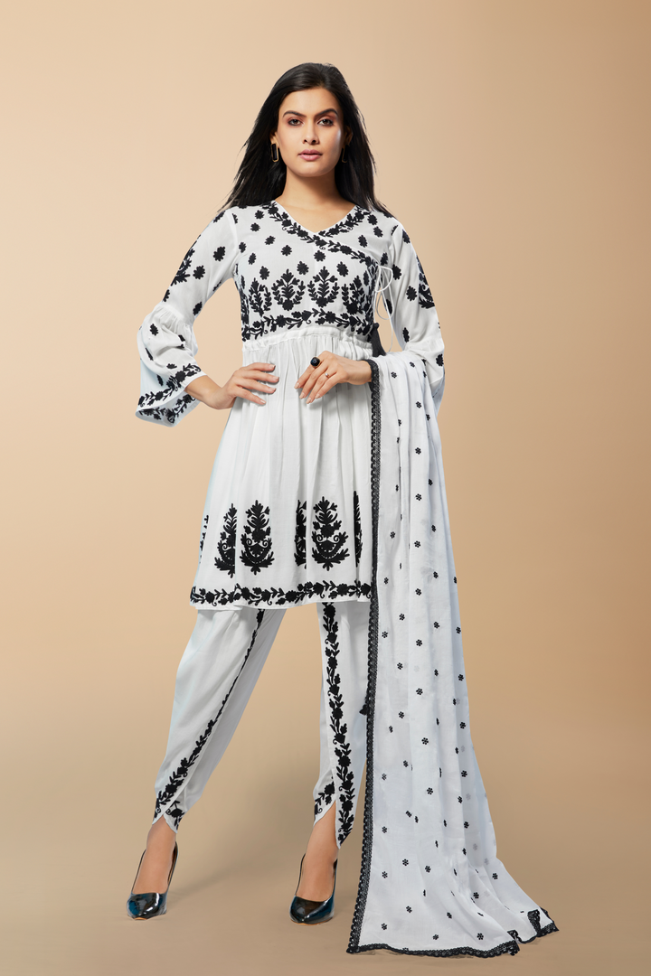 Kareena Chikankari Suit (without Dupatta) - minazthelabel