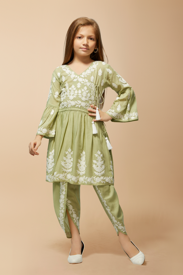 Children's Karishma Chikankari Suit (without Dupatta) - minazthelabel