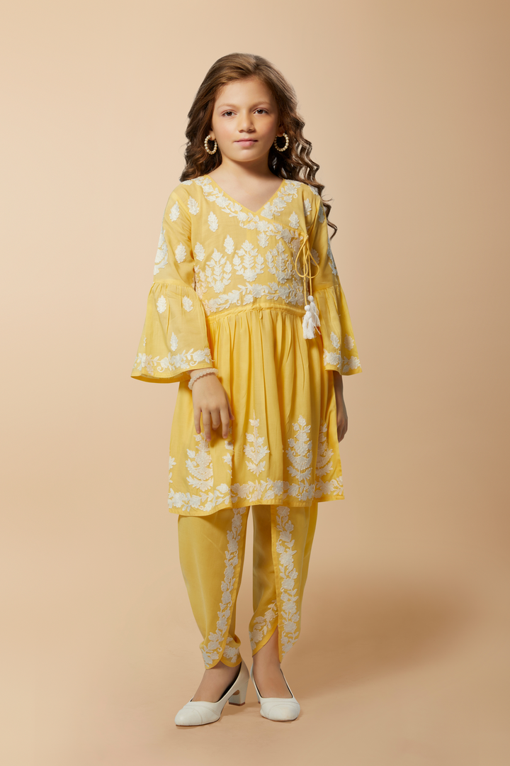 Children's Karishma Chikankari Suit (without Dupatta) - minazthelabel