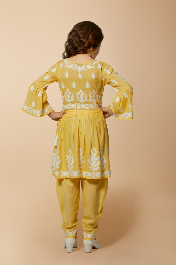 Children's Karishma Chikankari Suit (without Dupatta) - minazthelabel