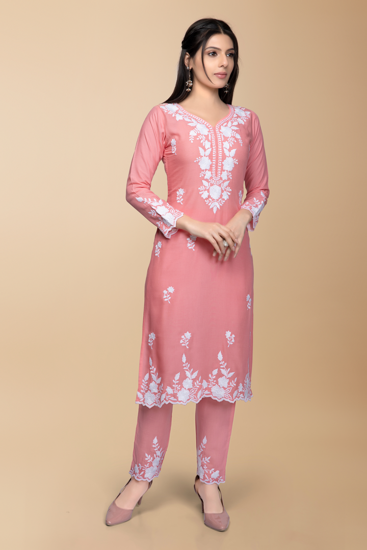 Mitra Chikankari Suit (Without Dupatta) - minazthelabel