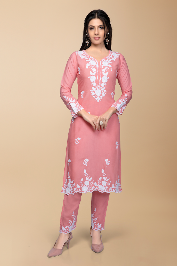 Mitra Chikankari Suit (Without Dupatta) - minazthelabel