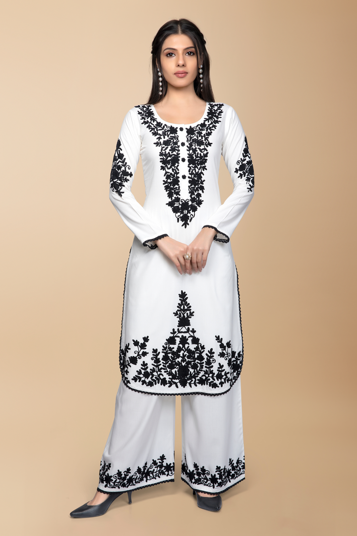 Ritika Chikankari Suit (Without Dupatta) - minazthelabel