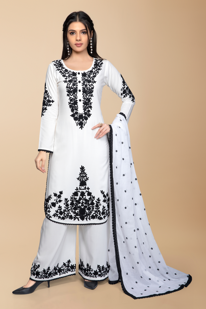 Ritika Chikankari Suit (Without Dupatta) - minazthelabel