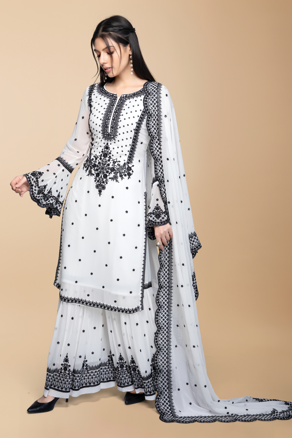 Ziya Chikankari Suit (Dupatta Included) - minazthelabel